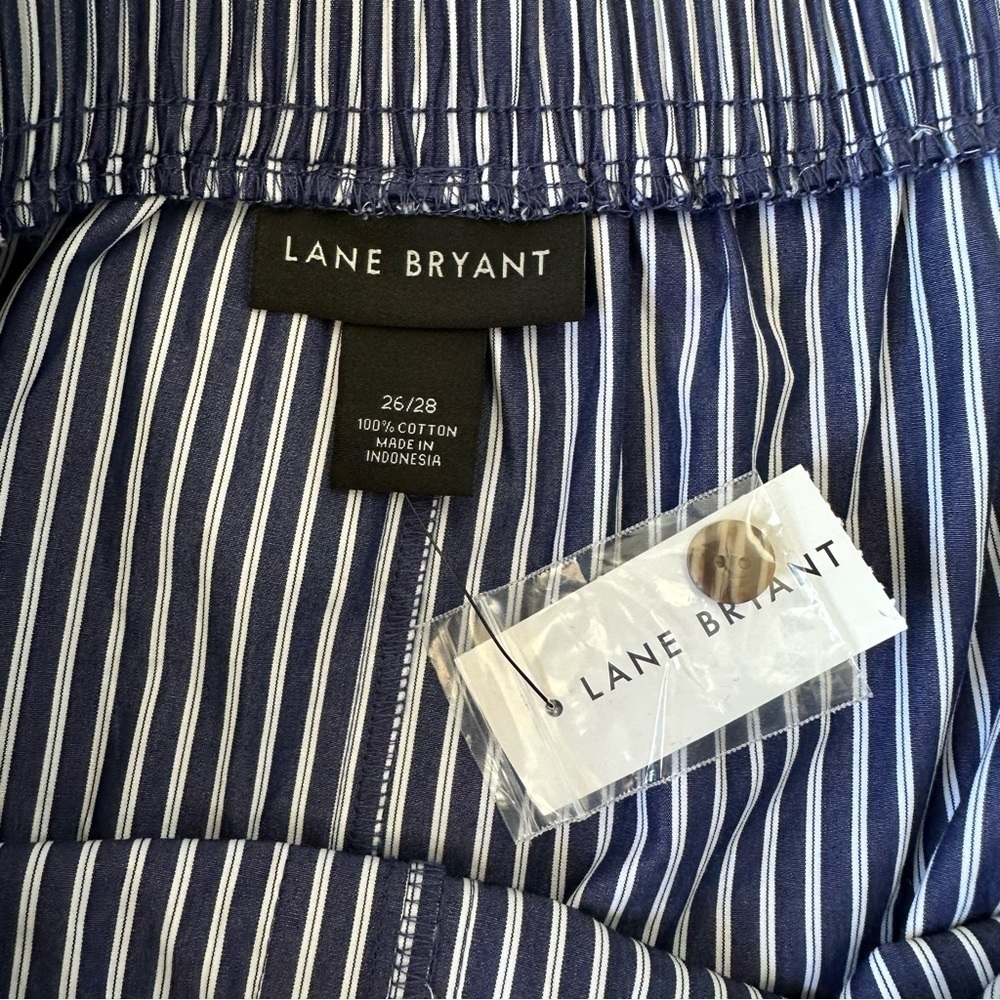 Lane Bryant Blue and White striped Skirt Size 26 28 NWT - Picture 5 of 6